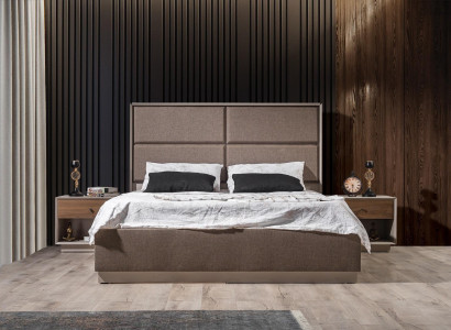 Luxury Bedroom Set Elegant Bed and 2x Bedside tables Modern design